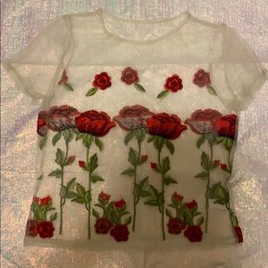 Mesh Rose Blouse